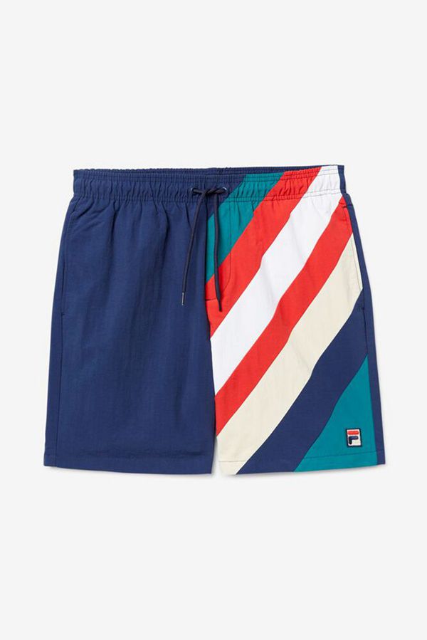 Calção Fila Homem Azul Marinho/Vermelhas/Branco - Fila Teller Swim Portugal Lisboa,LIKJ-14982